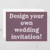 Erstellen Sie Ihre eigene Hochzeit Einladung (Vorne/Hinten)