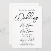 Erstellen Sie Ihre eigene Hochzeit Einladung (Vorne/Hinten)