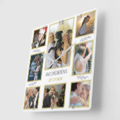 Erstellen Sie Ihre eigene Hochzeit oder Familienfo Quadratische Wanduhr (Winkel)