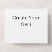 Erstellen Sie Ihre eigene Hochzeit RSVP White All In One Einladung (Rückseite)