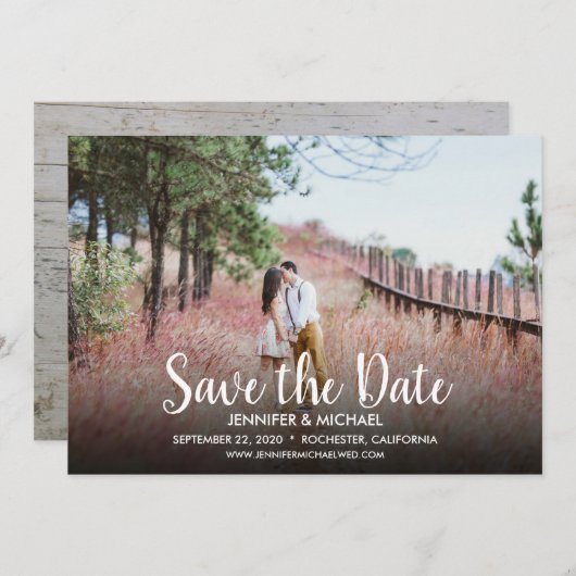 Erstellen Sie Ihre eigene Hochzeit Speichern Sie d Save The Date (Vorne/Hinten)