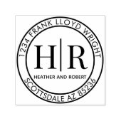 Erstellen Sie Ihre eigene Hochzeitmonogramm-Rückse Permastempel (Design)