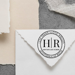 Erstellen Sie Ihre eigene Hochzeitmonogramm-Rückse Permastempel