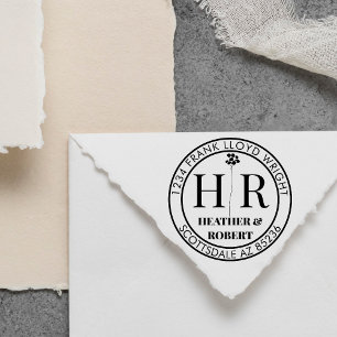 Erstellen Sie Ihre eigene Hochzeitmonogramm-Rückse Permastempel