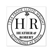 Erstellen Sie Ihre eigene Hochzeitmonogramm-Rückse Permastempel (Design)