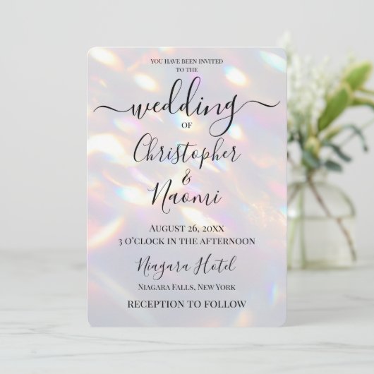 Erstellen Sie Ihre eigene Hochzeitsfeier Einladung (Stehend Vorderseite)