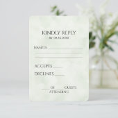 Erstellen Sie Ihre eigene Hübsche Hintergrundtextu RSVP Karte (Stehend Vorderseite)