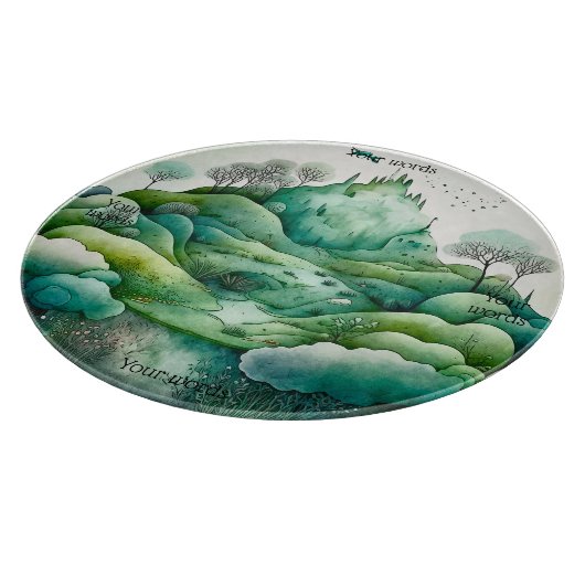 Erstellen Sie Ihre eigene hügelige Grünlandschaft Schneidebrett (Ecke)