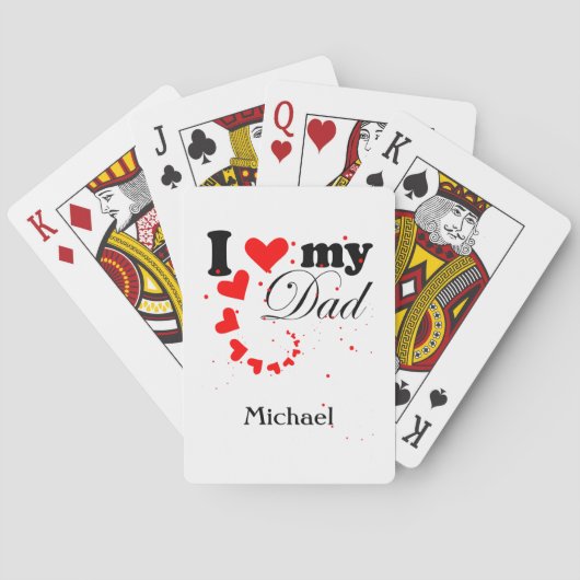 Erstellen Sie Ihre eigene I-Liebe für meinen Vater Spielkarten (Rückseite)