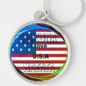 Erstellen Sie Ihre eigene I-LIEBE USA Schlüsselanhänger (Vorne)