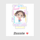 Erstellen Sie Ihre eigene Ich bin - positive Girl  Aufkleber (Blatt)