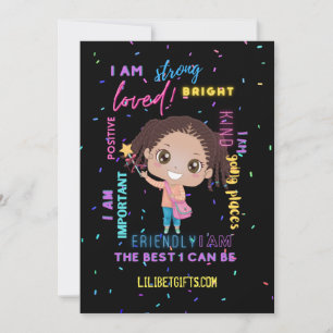 Erstellen Sie Ihre eigene Ich bin - positive Girl Einladung