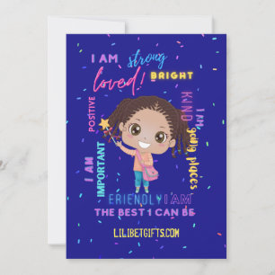Erstellen Sie Ihre eigene Ich bin - positive Girl Einladung