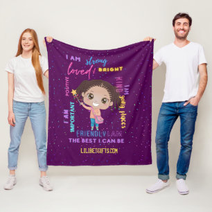 Erstellen Sie Ihre eigene Ich bin - positive Girl  Fleecedecke