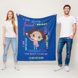 Erstellen Sie Ihre eigene Ich bin - positive Girl  Fleecedecke