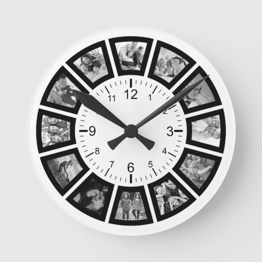 Erstellen Sie Ihre eigene, individuell angepasste Runde Wanduhr (Vorderseite)