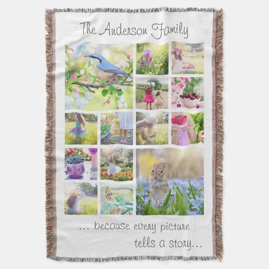 Erstellen Sie Ihre eigene individuelle FotoCollage Decke (Vorderseite Vertikal)