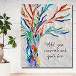 Erstellen Sie Ihre eigene Inspirationsbotschaft Fotodruck<br><div class="desc">Dieses einzigartige Poster ist mit einem bunten Mosaik Tree of Life Design dekoriert. Sie können Ihr ausgewähltes inspirierendes Zitat oder Ihre Nachricht hinzufügen,  um es zu personalisieren. Sie können den Schriftart,  die Größe des Schriftartes und die Farbe des Schriftartes bearbeiten. Original Mosaik © Michele Davies.</div>