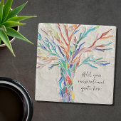 Erstellen Sie Ihre eigene Inspirationsbotschaft Steinuntersetzer