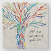 Erstellen Sie Ihre eigene Inspirationsbotschaft Steinuntersetzer (Vorderseite)