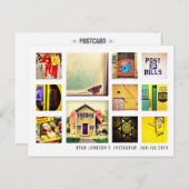 Erstellen Sie Ihre eigene Instagramm-FotoCollage P Postkarte (Vorne/Hinten)