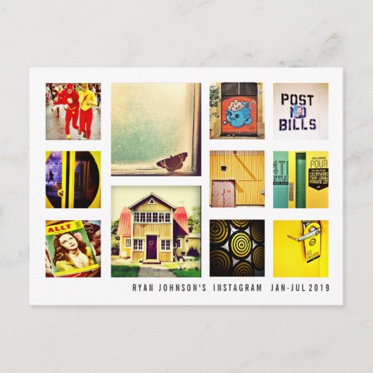 Erstellen Sie Ihre eigene Instagramm-FotoCollage P Postkarte (Vorderseite)