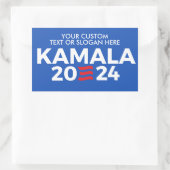Erstellen Sie Ihre eigene Kamala Harris 2024 Rechteckiger Aufkleber (Tasche)