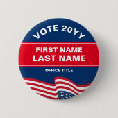 Erstellen Sie Ihre eigene Kampagne Red Blue Button (Vorderseite)