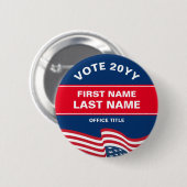 Erstellen Sie Ihre eigene Kampagne Red Blue Button (Vorne & Hinten)