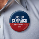 Erstellen Sie Ihre eigene Kampagne - Red Blue Clas Button<br><div class="desc">Suchen Sie nach Wahlmaterial,  das Sie personalisieren können? Dieses traditionelle Design ist leicht zu personalisieren. Fügen Sie Ihren Namen oder Ihren Lieblingskandidaten hinzu,  um eine maßgeschneiderte politische Ausrüstung zu erstellen.</div>