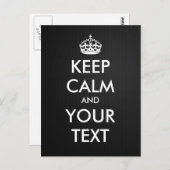 Erstellen Sie Ihre eigene "Keep Calm and Carry On" Postkarte (Vorne/Hinten)