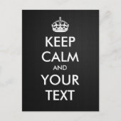 Erstellen Sie Ihre eigene "Keep Calm and Carry On" Postkarte (Vorderseite)