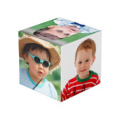 Erstellen Sie Ihre eigene Kinderfotovorlage Sicher Würfel (Rückseite Schrägansicht)