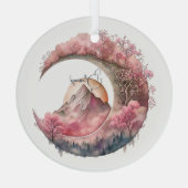 Erstellen Sie Ihre eigene Kirschblossom Mondlandsc Ornament Aus Glas (Rückseite)