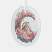 Erstellen Sie Ihre eigene Kirschblossom Mondlandsc Ornament Aus Glas (Vorderseite links)
