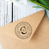 Erstellen Sie Ihre eigene klassische Monogramm-Rüc Gummistempel