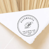 Erstellen Sie Ihre eigene klassische Monogramm-Rüc Gummistempel