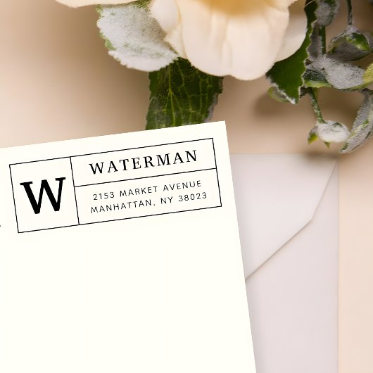 Erstellen Sie Ihre eigene klassische Monogramm-Rüc Gummistempel