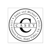 Erstellen Sie Ihre eigene klassische Monogramm-Rüc Gummistempel (Prägung)