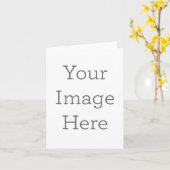 Individuelle gefaltete Grußkarte, Größe: Klein, 10,2 cm x 14,2 cm, Papier: Signature-Matt, Umschläge: Weiß (Gelbe Blume)