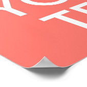 Erstellen Sie Ihre eigene Koralle Behalten Ruhe un Poster (Ecke)