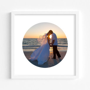 Erstellen Sie Ihre eigene kreisförmige Hochzeitsfo Fotodruck