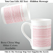 Erstellen Sie Ihre eigene Kurze versteckte Nachric Porzellantasse