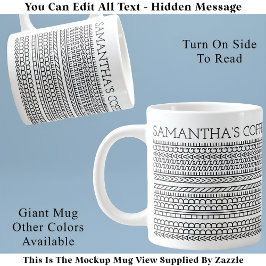 Erstellen Sie Ihre eigene lange versteckte Nachric Jumbo-Tasse