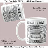 Erstellen Sie Ihre eigene lange versteckte Nachric Kaffeetasse