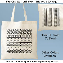 Erstellen Sie Ihre eigene lange versteckte Nachric Tragetasche