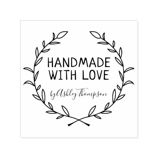 Erstellen Sie Ihre eigene Laurel Wreath Grüne Permastempel (Design)