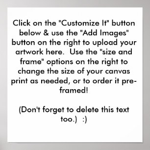 Erstellen Sie Ihre eigene Leinwand Art Print Poster