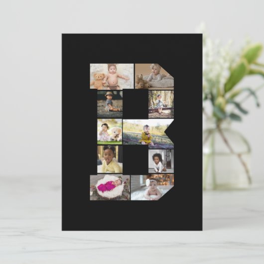 Erstellen Sie Ihre eigene Letter-B-FotoCollage Ankündigung (Stehend Vorderseite)