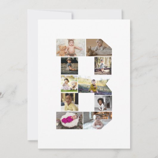 Erstellen Sie Ihre eigene Letter-B-FotoCollage Ankündigung (Vorderseite)